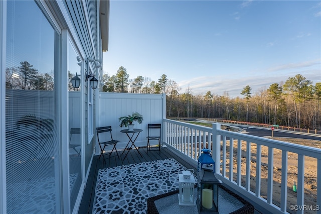 view of balcony