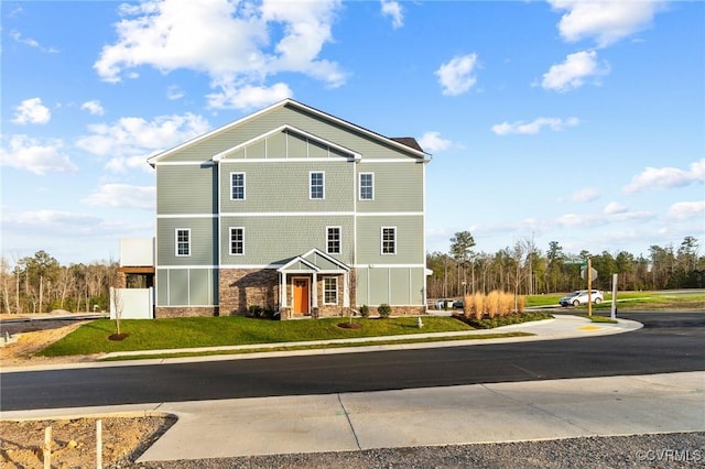 6416 Sanford Springs Cv, Midlothian, VA 23112 - view of front of property with a front yard and stone siding