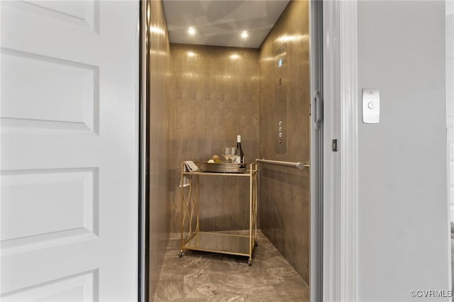 6416 Sanford Springs Cv, Midlothian, VA 23112 - bathroom with elevator and marble finish floors