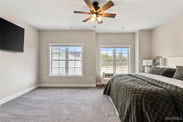 6412 Sanford Springs Cv, Midlothian, VA 23112 - bedroom featuring multiple windows, carpet flooring, and ceiling fan