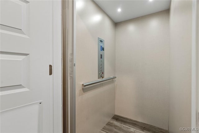 6412 Sanford Springs Cv, Midlothian, VA 23112 - elevator with wood finished floors and recessed lighting