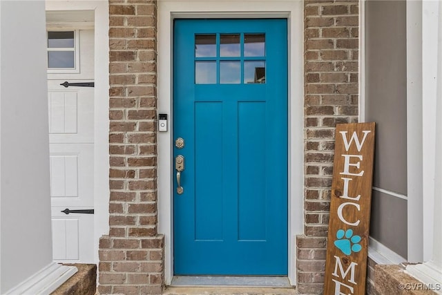 6412 Sanford Springs Cv, Midlothian, VA 23112 - doorway to property featuring brick siding