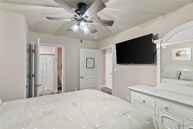 6412 Sanford Springs Cv, Midlothian, VA 23112 - bedroom featuring a ceiling fan and ensuite bathroom
