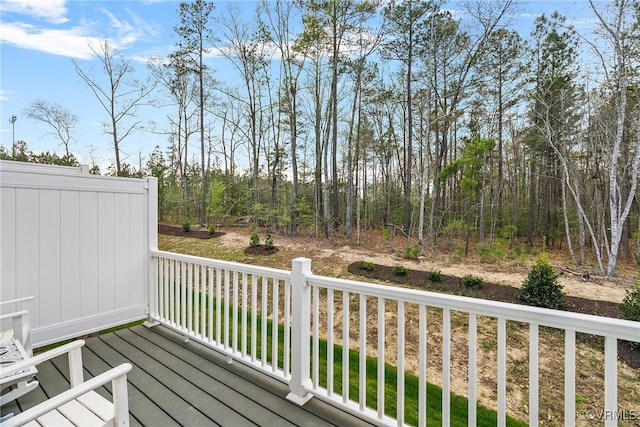 view of wooden deck