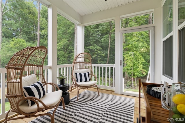 view of sunroom / solarium