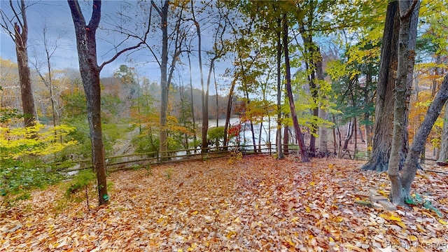 view of yard featuring a water view