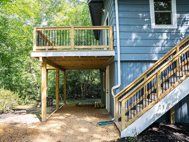 exterior space featuring a deck