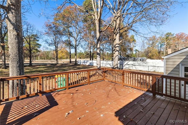 view of wooden deck