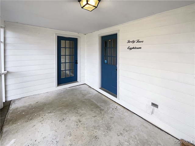 view of exterior entry