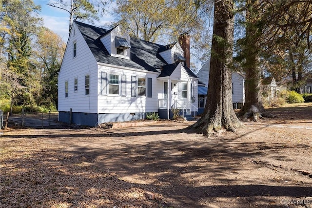 view of cape cod home