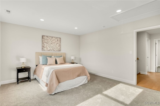 view of carpeted bedroom