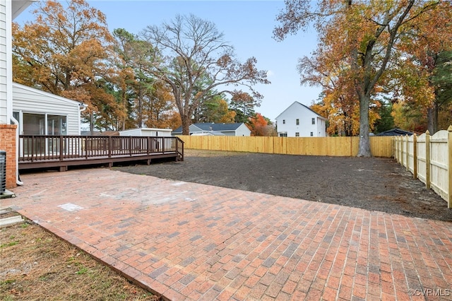 view of patio / terrace with a wooden deck