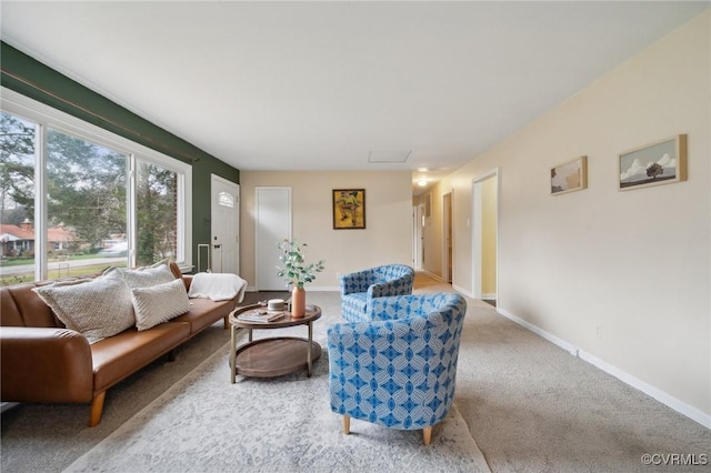 view of carpeted living room