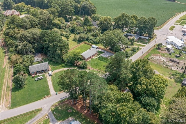 aerial view featuring a rural view