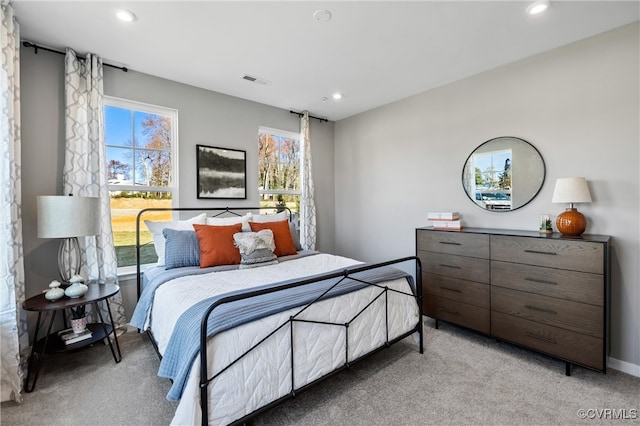 view of carpeted bedroom