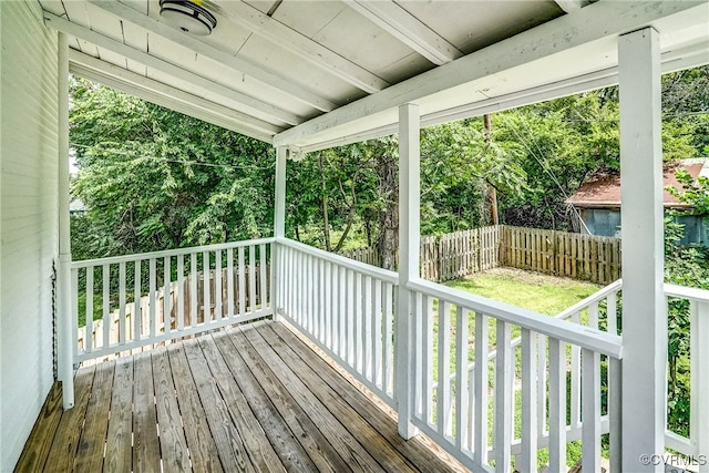 view of wooden terrace