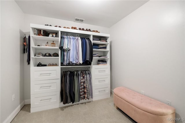 closet featuring visible vents