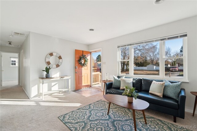 view of carpeted living room