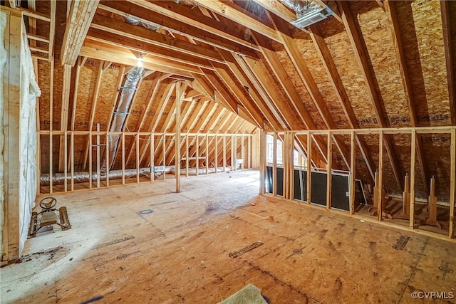 view of attic