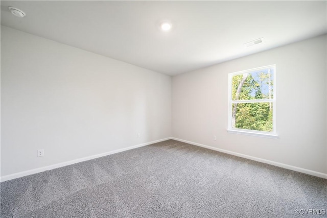 view of carpeted empty room