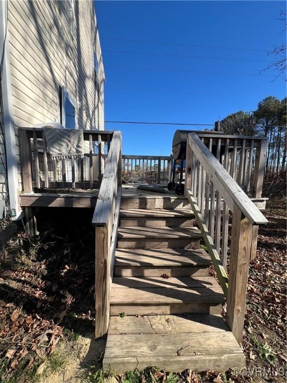 view of community featuring a wooden deck