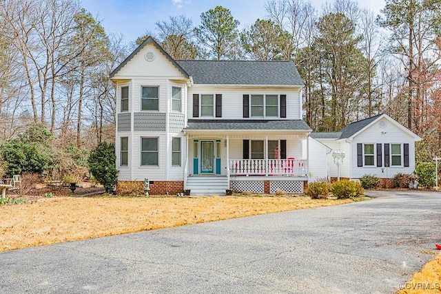 view of front of house featuring covered porch