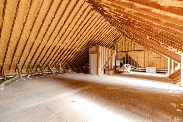 view of attic