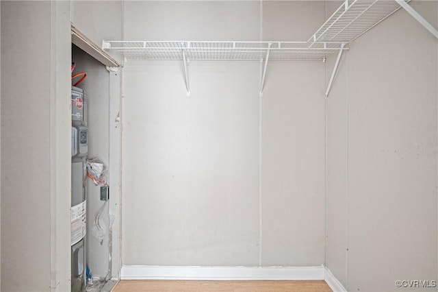 spacious closet with wood-type flooring