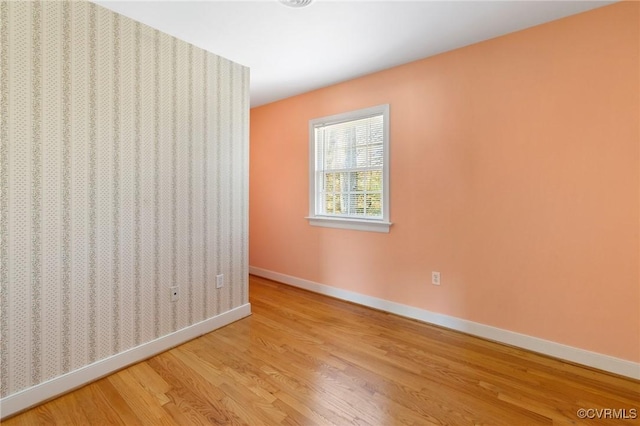 empty room featuring light hardwood / wood-style flooring