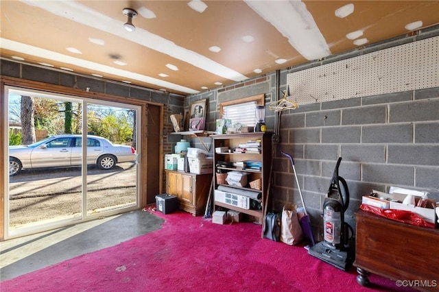 view of storage room