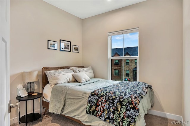 bedroom featuring carpet