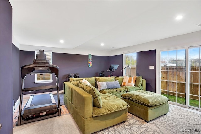 view of carpeted living room