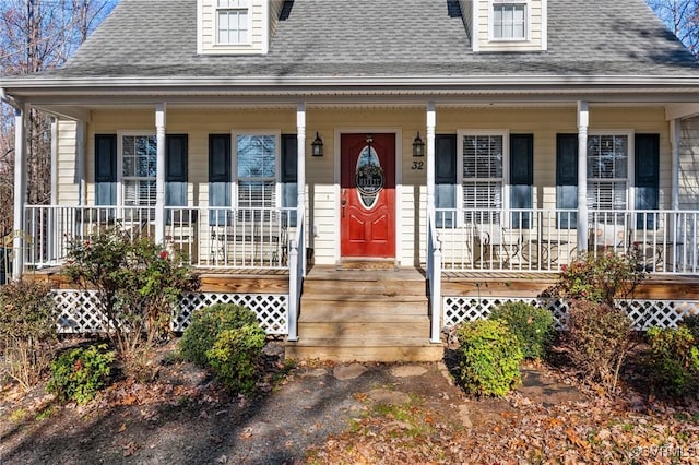 view of front of house with a porch