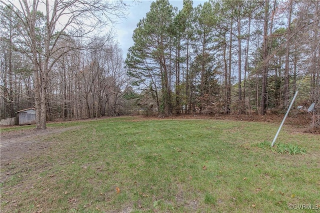 10710 Courthouse Rd, Dinwiddie, VA 23841 - view of yard featuring a shed