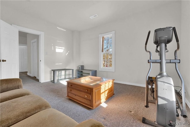 view of carpeted living room