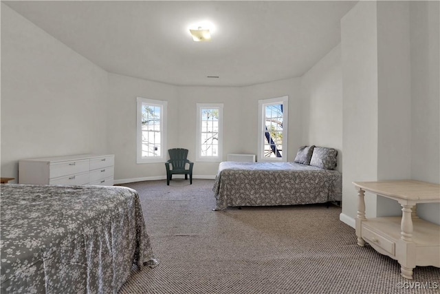 bedroom featuring carpet