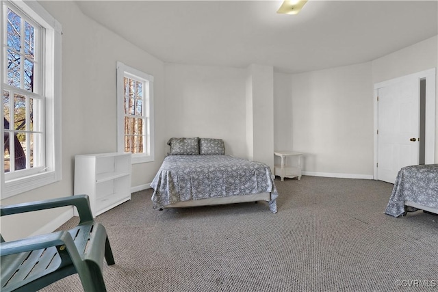 view of carpeted bedroom