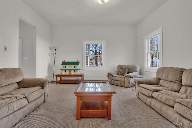 view of carpeted living room