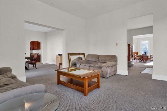 view of carpeted living room