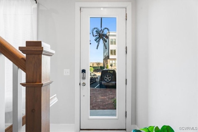 doorway to outside with plenty of natural light