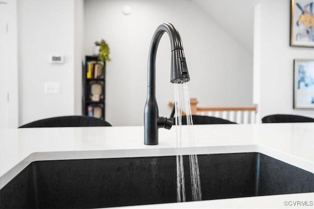 interior details featuring sink