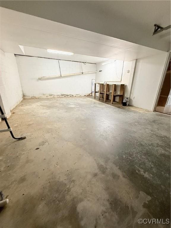 view of basement