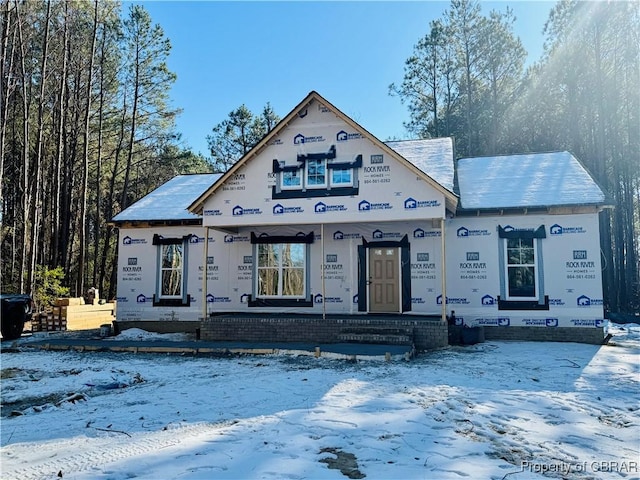 view of unfinished property