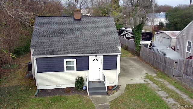 view of front of house featuring central AC unit