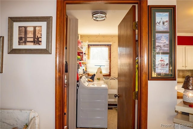 laundry room featuring independent washer and dryer