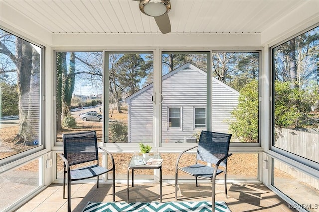 view of sunroom