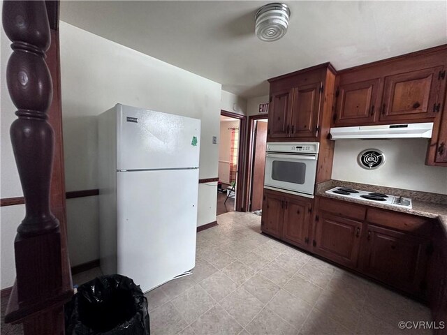 kitchen with white appliances