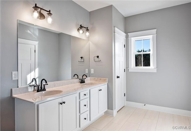 bathroom with vanity