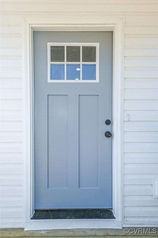 view of doorway to property