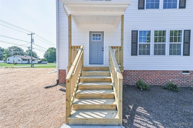 view of doorway to property